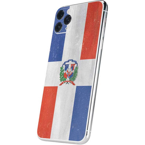 Dominican Republic Flag Distressed iPhone 11 Pro Max Skin